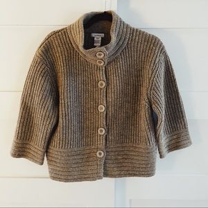 Sundance Khaki Wool Blend Cardigan - XL